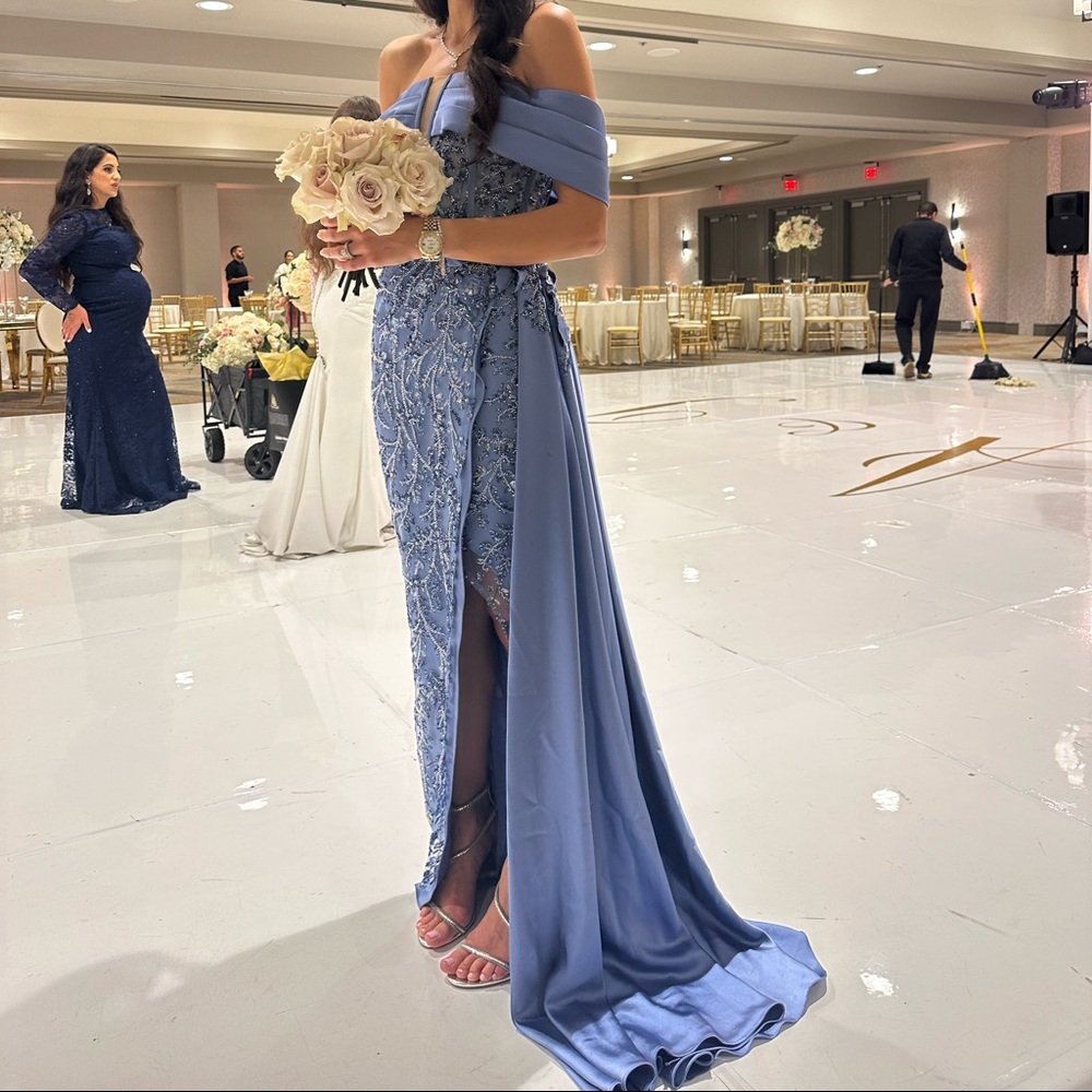 Stunning blue evening gown